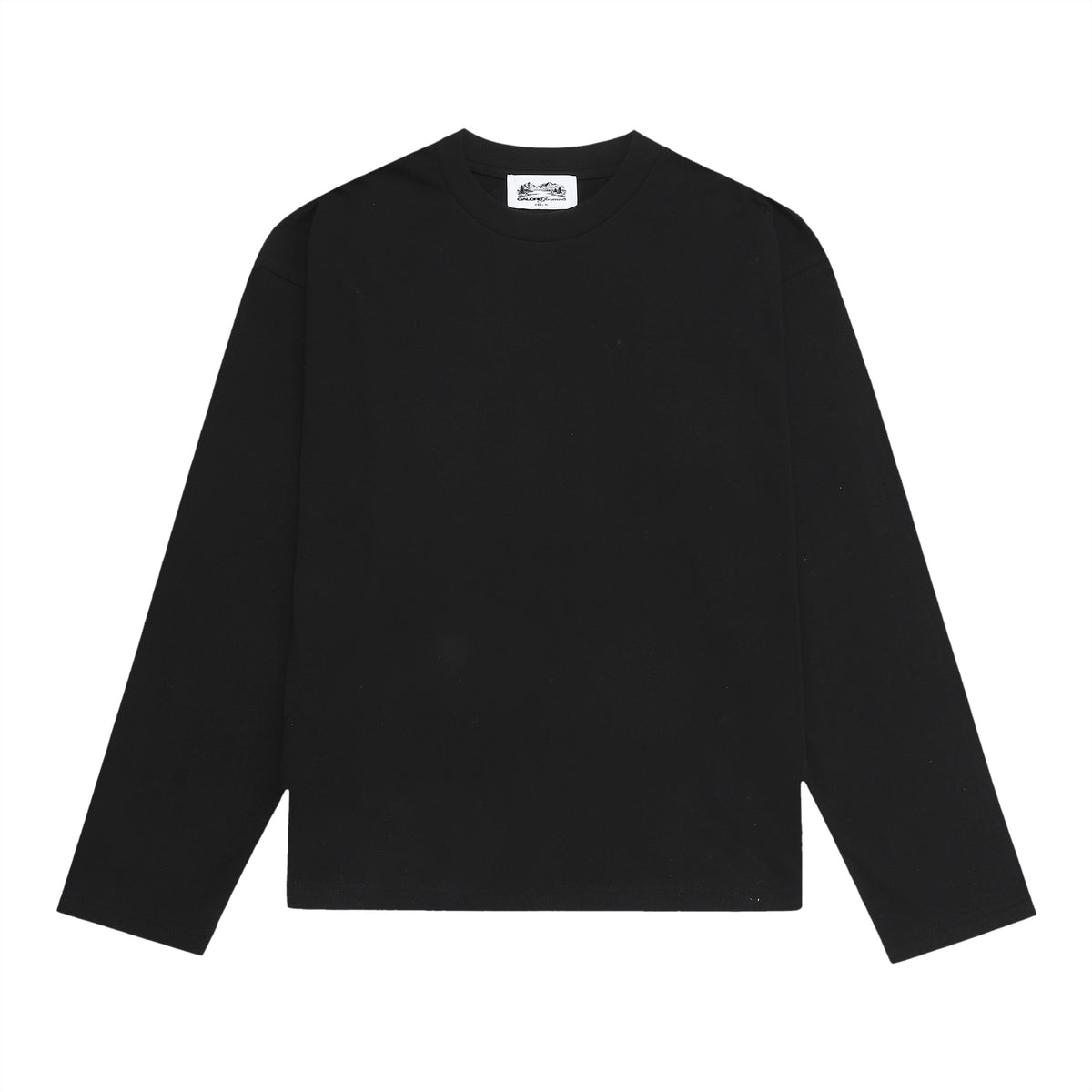 210 GSM Ultra Soft long sleeve in Black — front