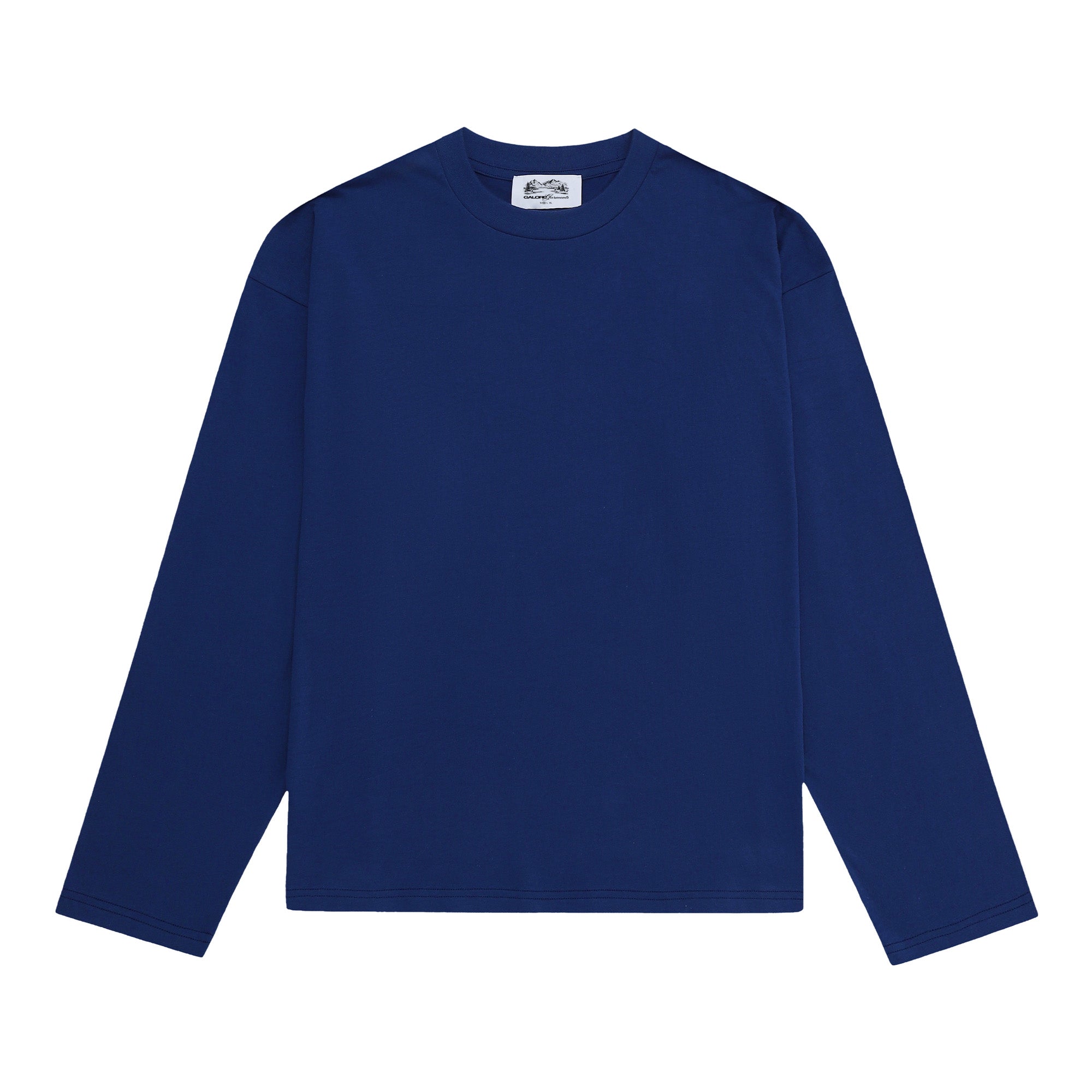 210 GSM Ultra Soft long sleeve in Blue — front