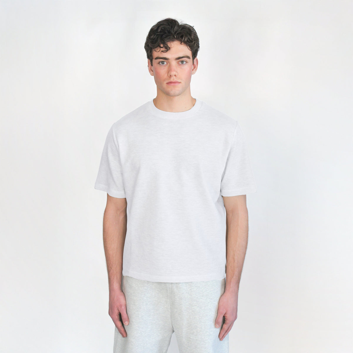 200 GSM T-Shirt / Regular — White — model front