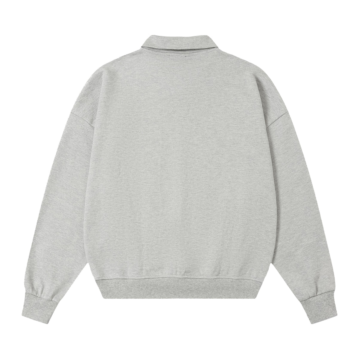 360 GSM Quarter-Zip Boxy - Flower Gray - back