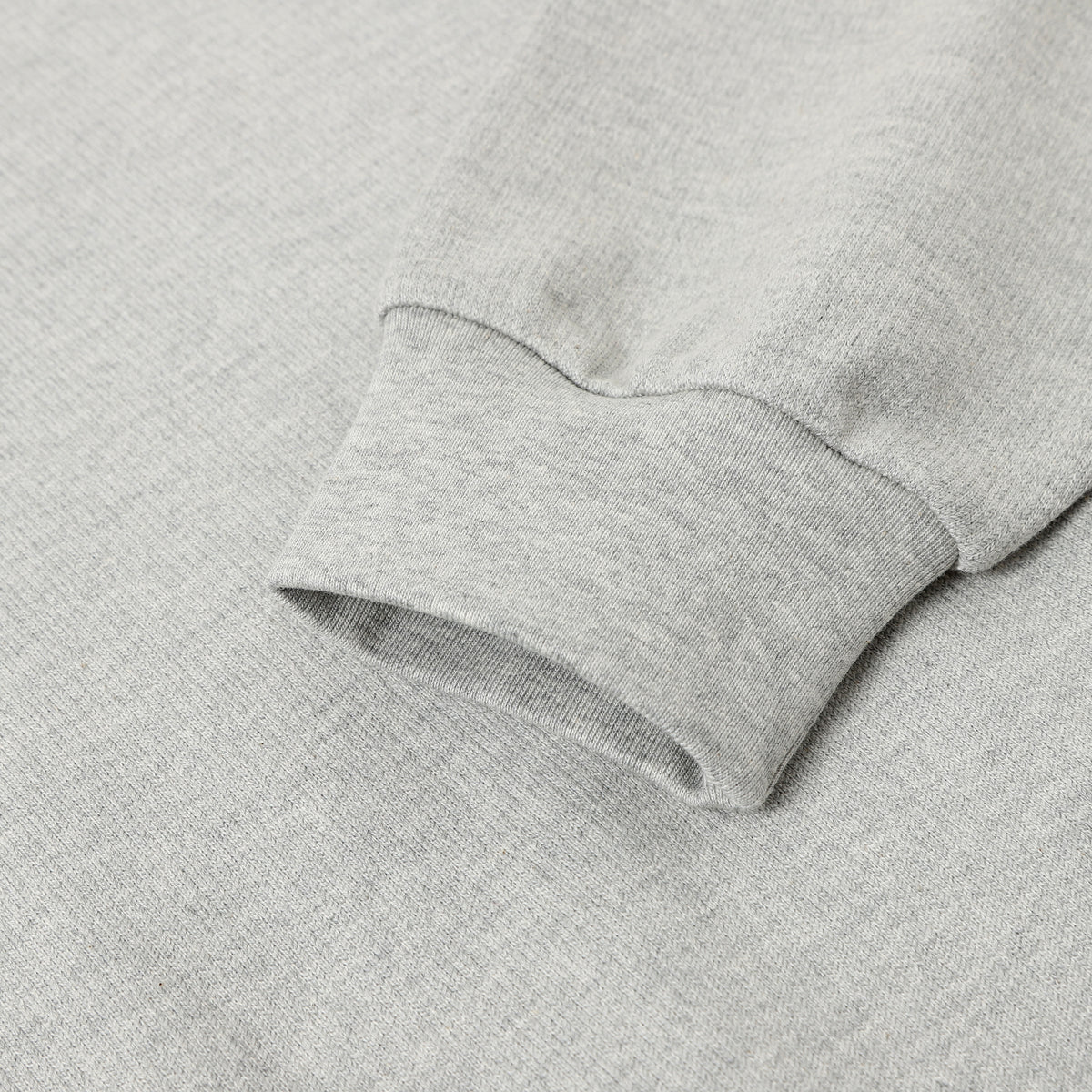 360 GSM Quarter-Zip Boxy - Flower Gray - cuff