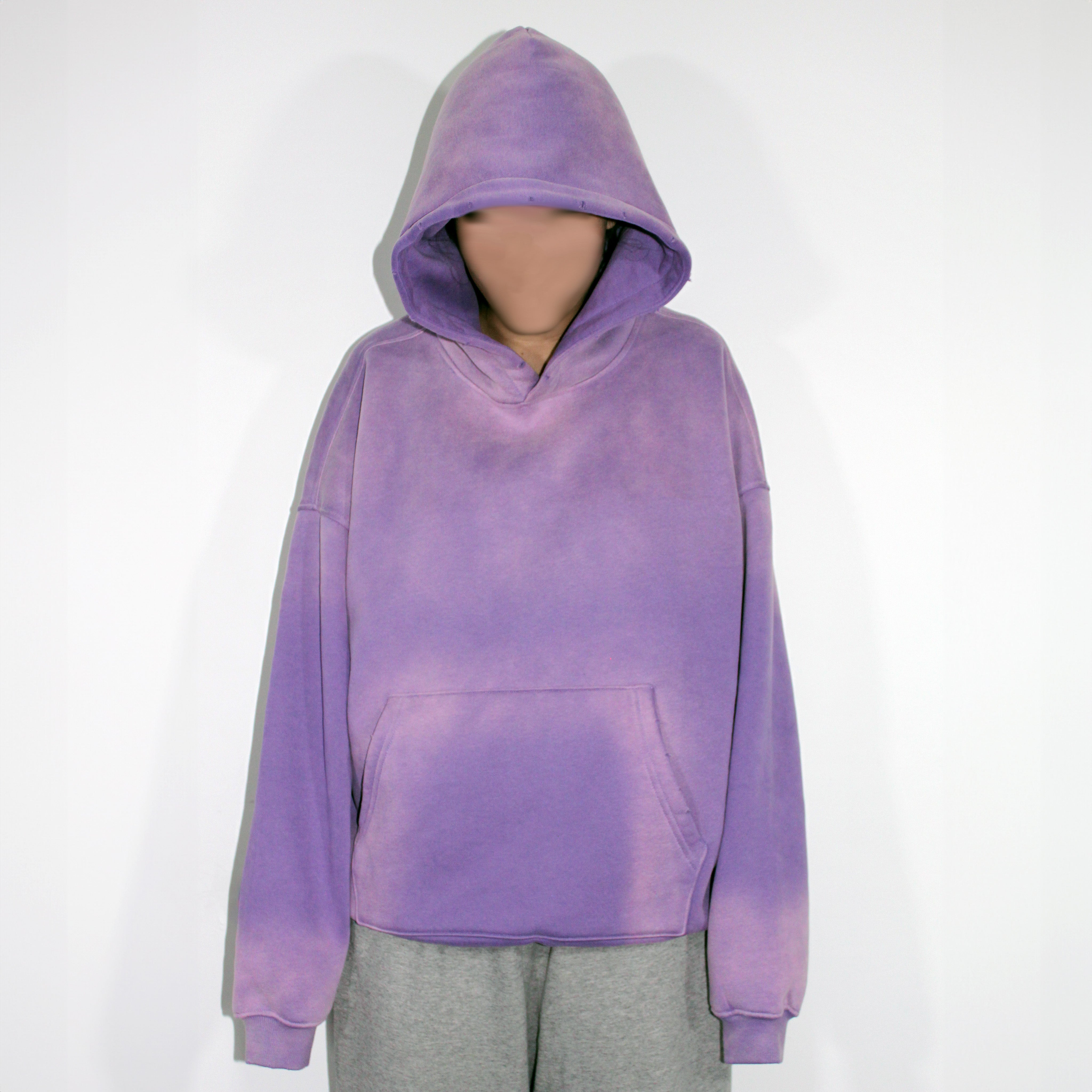 400 GSM HOODIE SUNFADED PURPLE