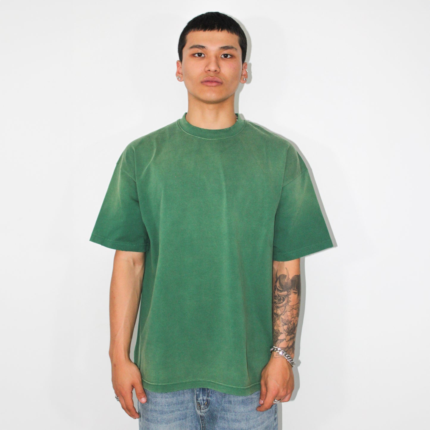 275GSM T-SHIRT / SUNFADED GREEN